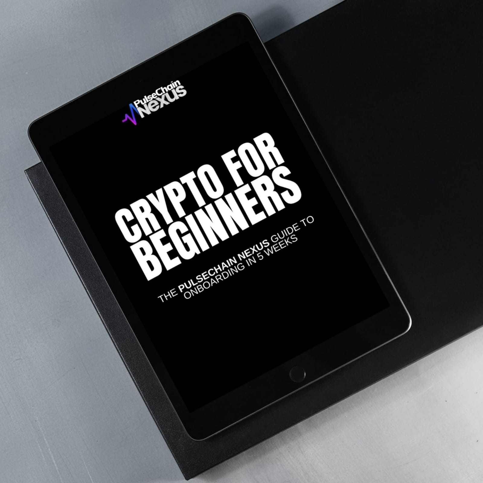 Crypto for Beginners – guide preview on tablet